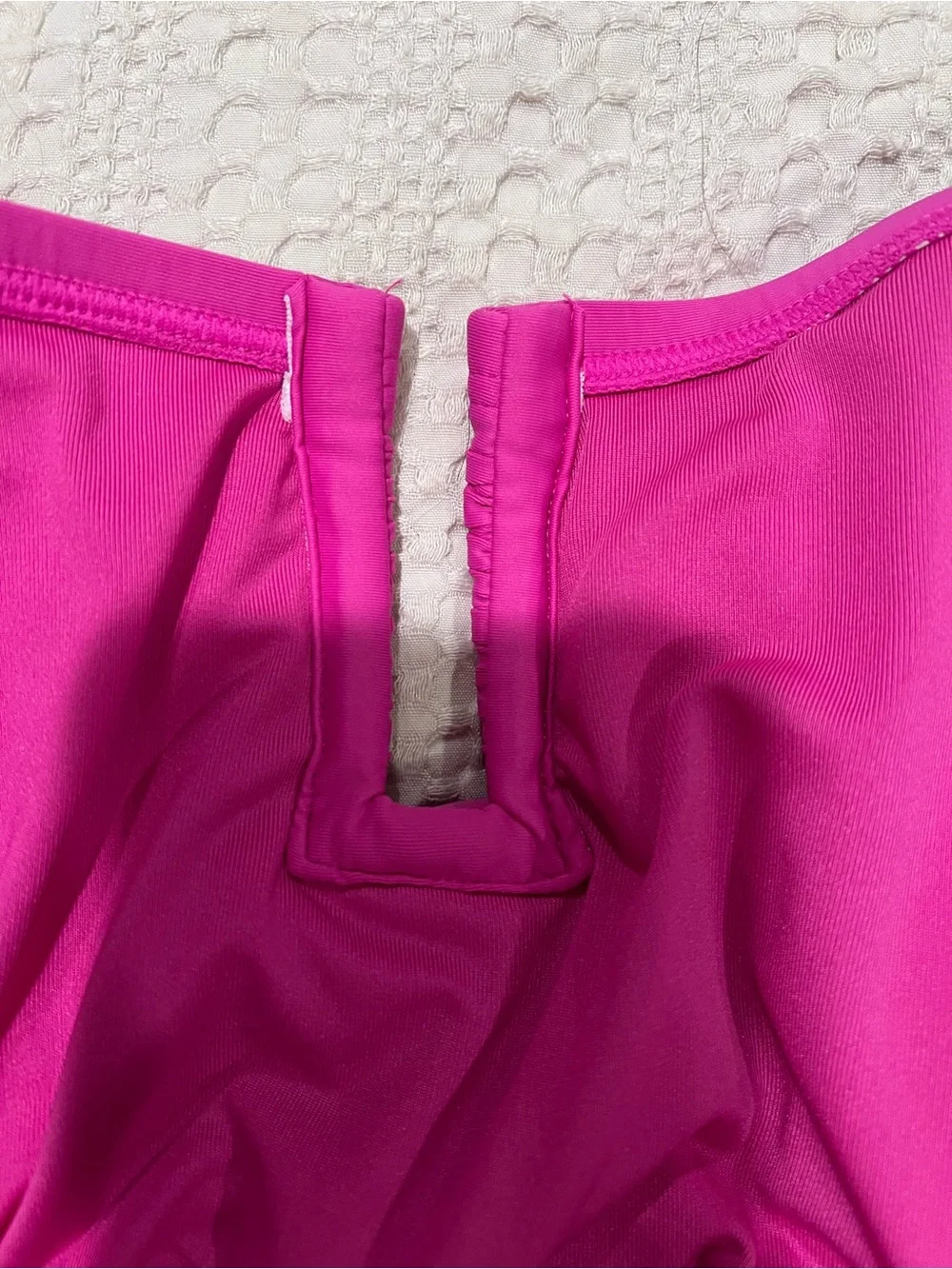 DKNY Strapless Fuchsia One-Piece Swimsuit - Picture 3 of 4